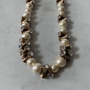 J Crew Pearl & Rhinestone Necklace